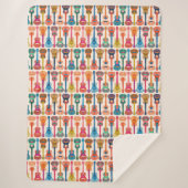 Hawaiian ukulele sherpa deken (Voorkant)