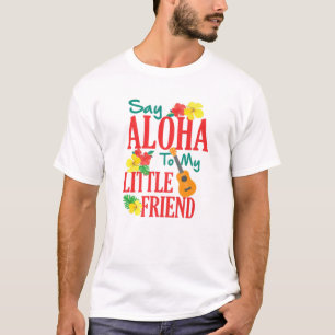 Hawaiian Ukulele Uke Zeg Aloha tegen mijn kleine v T-shirt