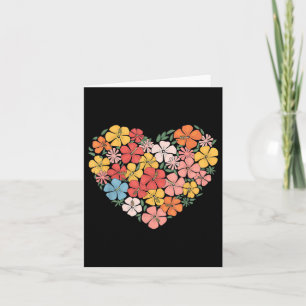 Hawaiian Valentijnsdag Hibiscus Flower Heart Trop Kaart