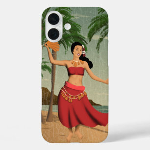 Hawaiian Vintage Hula Briefkaart met depressie iPhone 16 Plus Hoesje