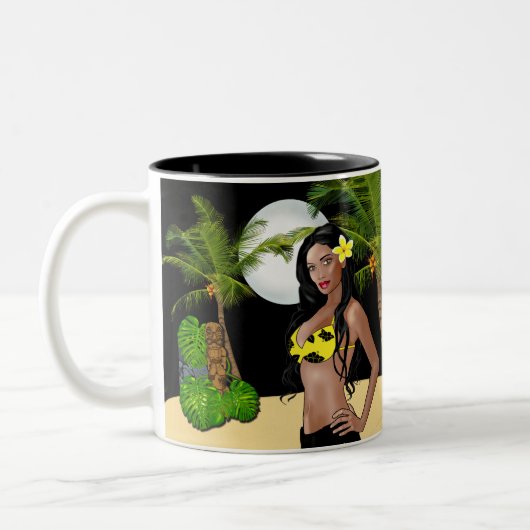 Hawaiian Wahine Pin-up Tiki Night Mokken (Links)