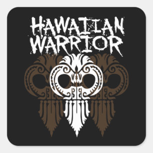Hawaiian Warrior Vierkante Sticker