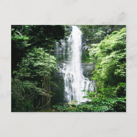 Hawaiian Waterfall Briefkaart (Voorkant)