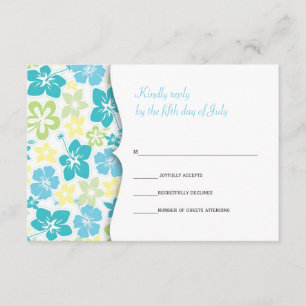 Hawaiian Wedding RSVP-reactiekaart RSVP Kaartje