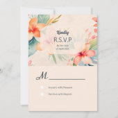 Hawaiian Wedding RSVP Répondre Cartes (Devant)