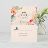 Hawaiian Wedding RSVP Répondre Cartes (Debout devant)
