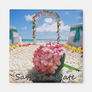 Hawaiian Wedding Save the Date Magnets Magneet
