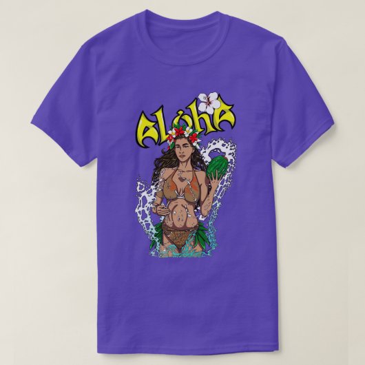 Hawaiian Woman T-shirt (Design voorkant)