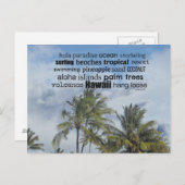Hawaiian Word Collage Briefkaart (Voorkant / Achterkant)
