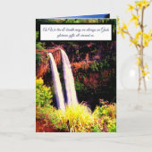 Hawaiian Words and Quotes Kaart (Gele Bloem)