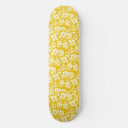 Hawaiian Yellow Flower Skateboard (Voorkant)