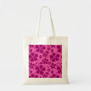 HAWAIIANSE HULA (HIBISCUS) BURGUNDY WIJN TOTE BAG