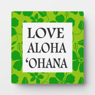 HAWAIIANSE HULA (HIBISCUS) GROEN x 2- OHANA Fotoplaat
