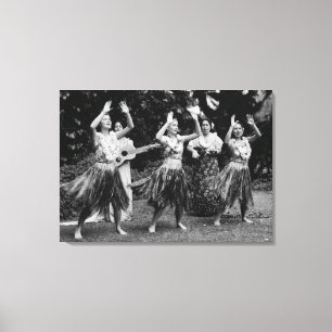 HawaiiHula danseres fotoHawaii Canvas Afdruk
