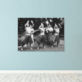 HawaiiHula danseres fotoHawaii Canvas Afdruk (Insitu (Houten vloer))