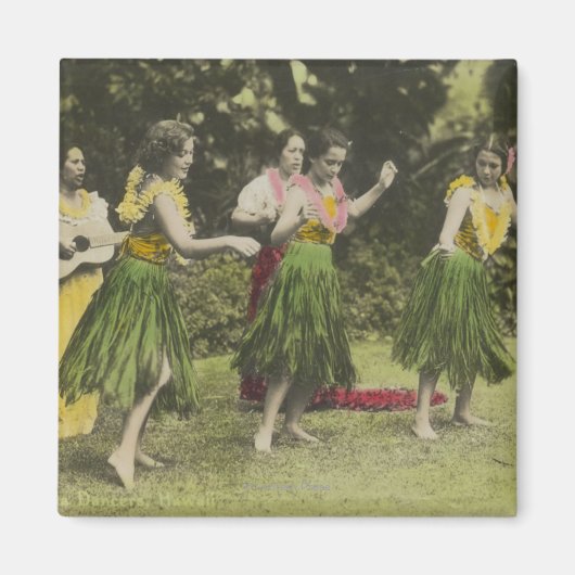 HawaiiHula dansers in ColorHawaii Magneet (Voorkant)
