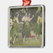 HawaiiHula dansers in ColorHawaii Metalen Ornament (Links)