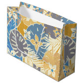 Hawaiitische afdruk groot cadeauzakje (Voorkant Gekanteld)