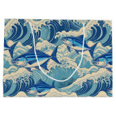 Hawaiitische afdruk groot cadeauzakje (Achterkant)