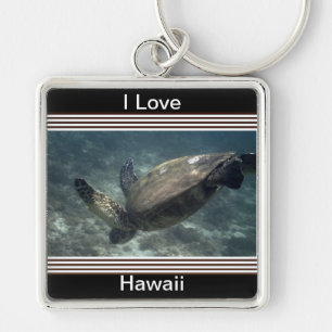 Hawaiitische zee schildpad sleutelhanger