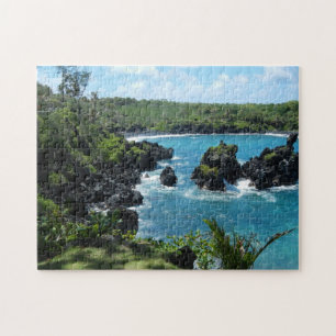 Hawaï's zwarte zandstrand legpuzzel