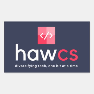 HAWCS Club Navy Rechthoekige Sticker