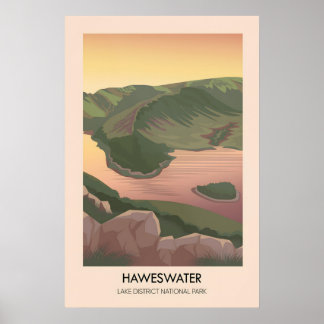 Haweswater Lake District Reisposter Poster