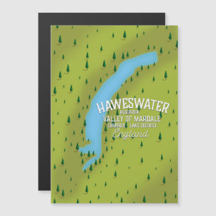 Haweswater Reservoir reis kaart poster.