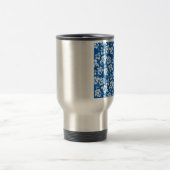 Hawiian Blue Flower Pattern Reisbeker (Center)