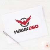 Hawk 250 Logo Ovale Sticker (Envelop)