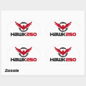 Hawk 250 Logo Ovale Sticker (Vel)