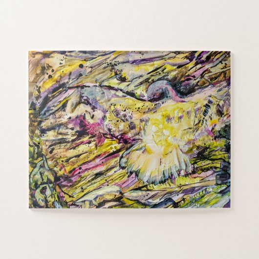 Hawk Abstract Kunstontwerp Overmaats Jigzaag Puzzl Legpuzzel (Horizontaal)
