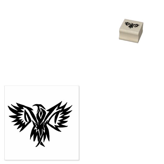 Hawk Design rubber stempel (Gestempeld)