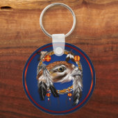 Hawk Face Dream Catcher Sleutelhanger (Voorkant)