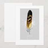 Hawk Feather Kerstkaart (Voorkant / Achterkant)