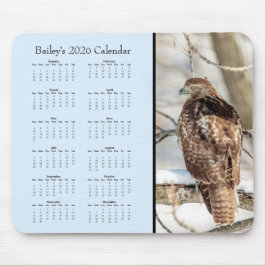 Hawk - Full year 2026 customizable calendar Muismat