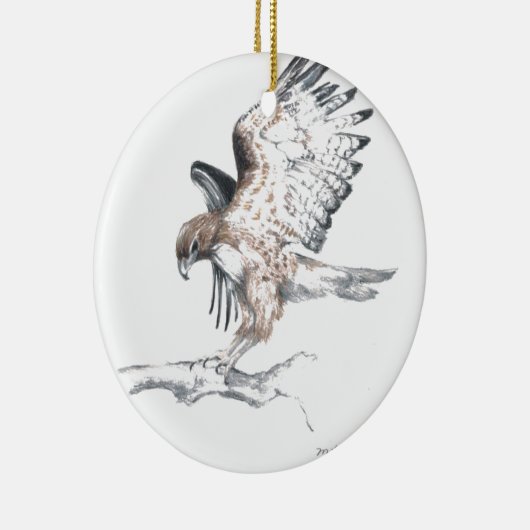 Hawk Keramisch Ornament (Rechts)