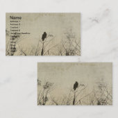 Hawk Love, Hawk in Tree Branches Digital Art Visitekaartje (Voorkant / Achterkant)