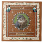 Hawk - Messenger - keramische tegel Tegeltje (Voorkant)