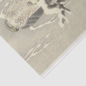 Hawk met houtskooltje van Ohara Koson Tissuepapier (Detail)