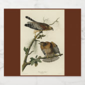 Hawk met rode schouders - Amerikaanse vogels van A Bier Etiket (Enkel label)