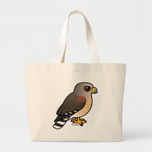 Hawk met rode schouders grote tote bag