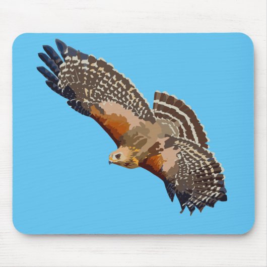 Hawk met rode schouders muismat (Voorkant)