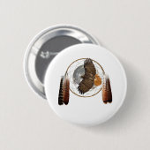 Hawk Moon Ronde Button 5,7 Cm (Voorkant /achterkant)