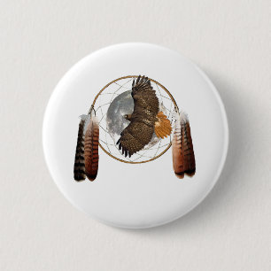 Hawk Moon Ronde Button 5,7 Cm