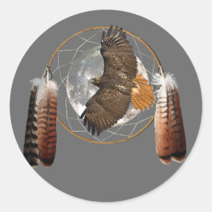 Hawk Moon Ronde Sticker