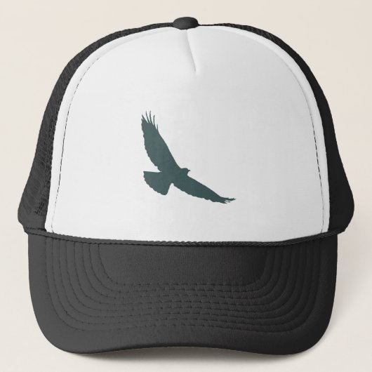 Hawk Raptor Predator Bird Silhouette Trucker Pet (Voorkant)
