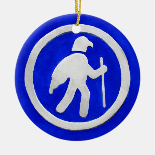 Hawk Trail Marker Keramisch Ornament (Voorkant)