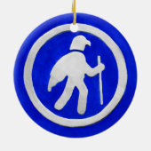 Hawk Trail Marker Keramisch Ornament (Achterkant)