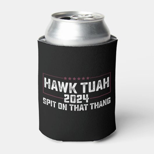 Hawk Tuah 2024 Spuug op dat ding presidentieel Blikjeskoeler (Blikje Voorkant)